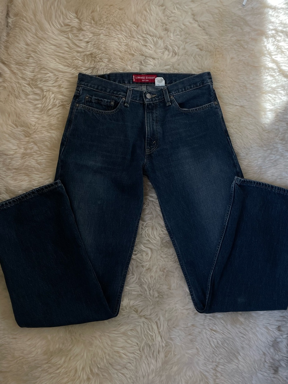 Vintage | rare Levi's 529 low rise baggy straight leg dark wash jeans